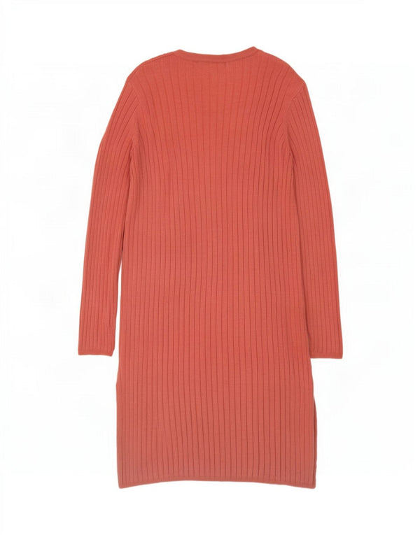 Marks & Spencer Womens Longline Open Cardigan Sweater UK 10 Small Pink