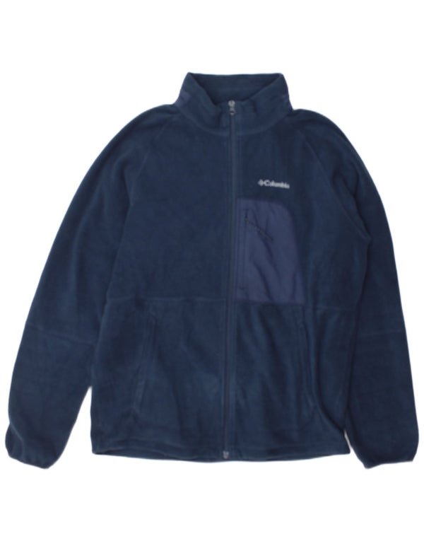 Columbia Herre Fleecejakke UK 40 Large Navy Blue Polyester