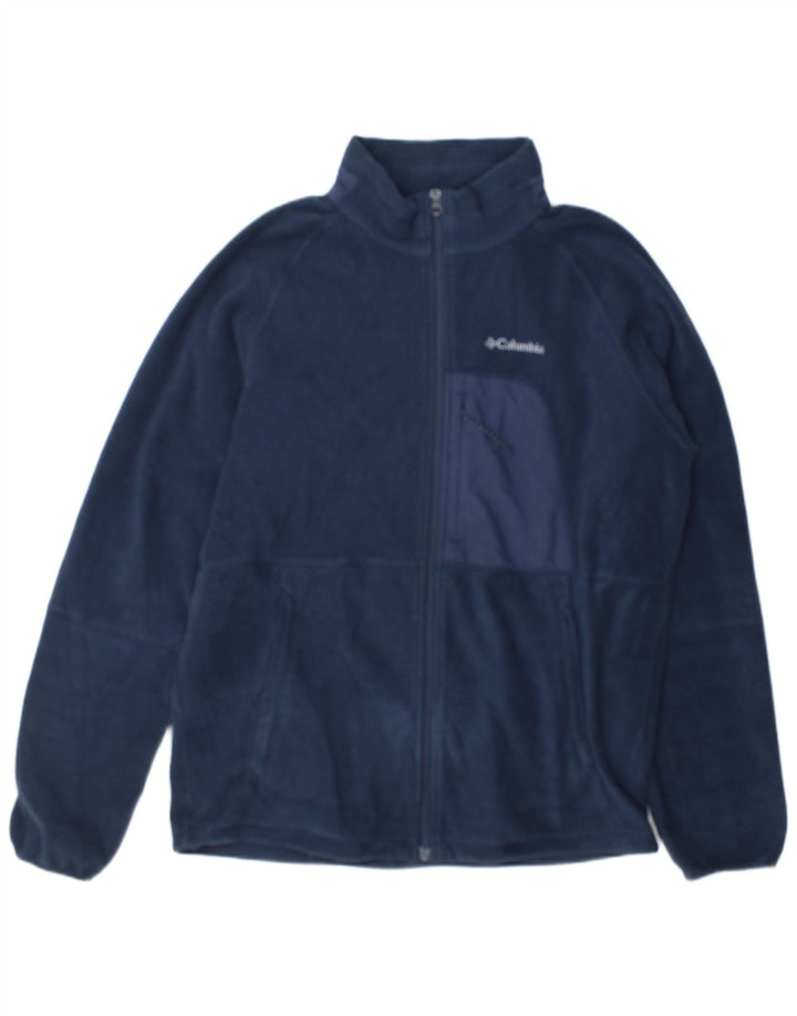Columbia Herre Fleecejakke UK 40 Large Navy Blue Polyester