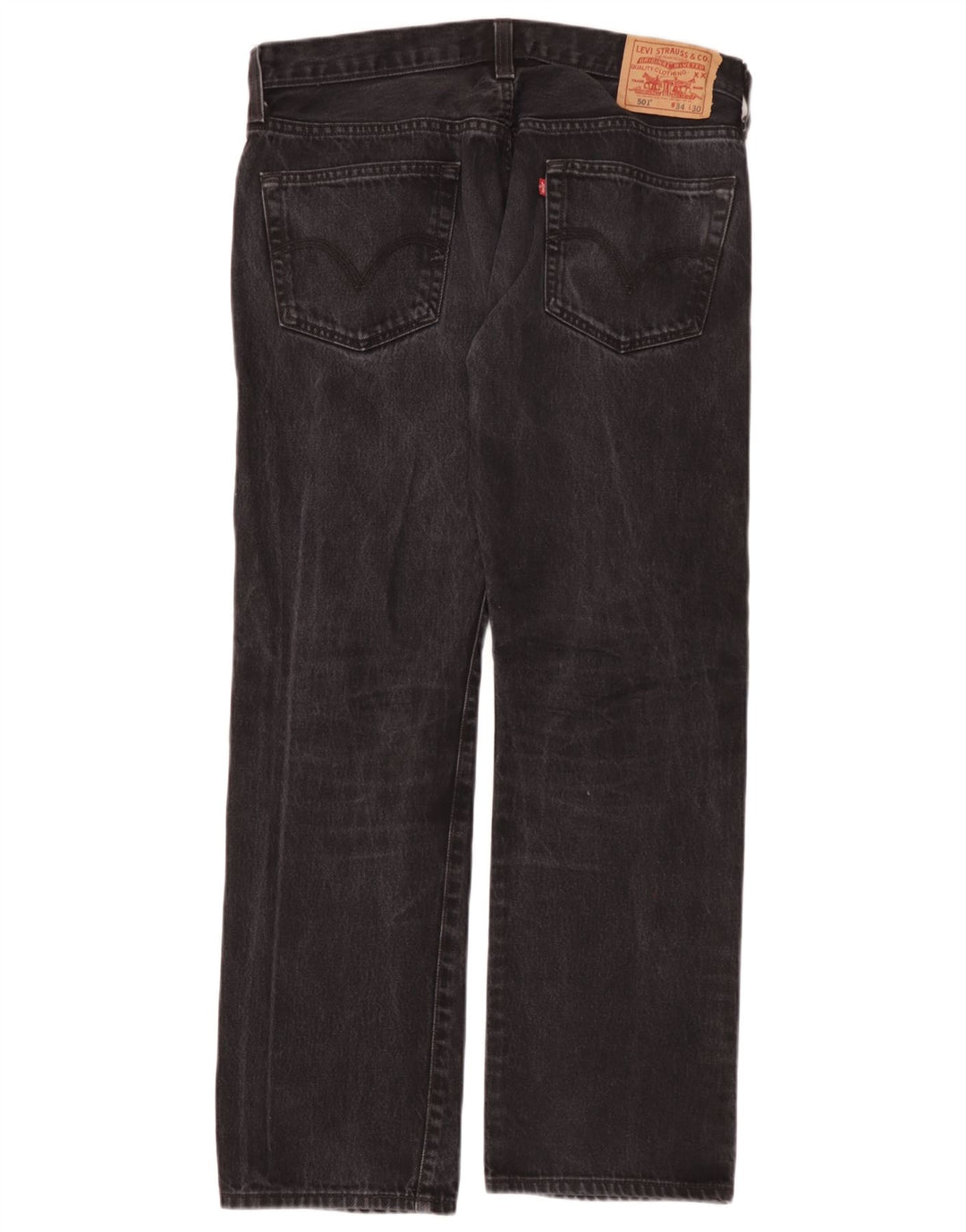 Levi's Herre 501 lige jeans W34 L30 sort bomuld