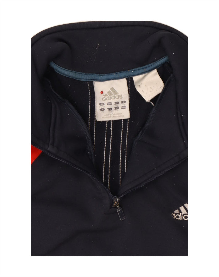 ADIDAS Boys Climawarm Pullover Tracksuit Top 15-16 Years Navy Blue Vintage Adidas and Second-Hand Adidas from Messina Hembry 
