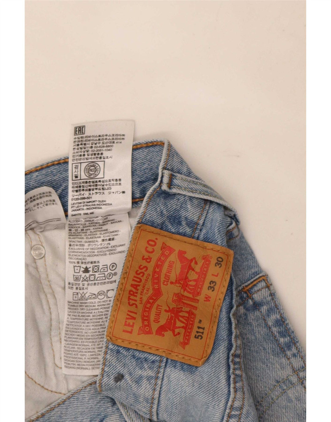Levi's Herre 511 Slim Jeans W33 L30 Blå Bomuld