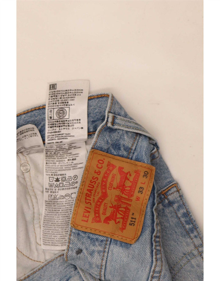 Levi's Herre 511 Slim Jeans W33 L30 Blå Bomuld