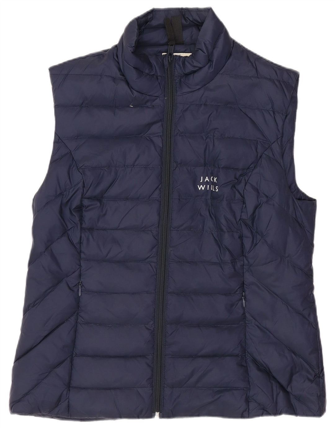 JACK WILLS Dame Polstret Gilet UK 12 Medium Navy Blue Polyamid