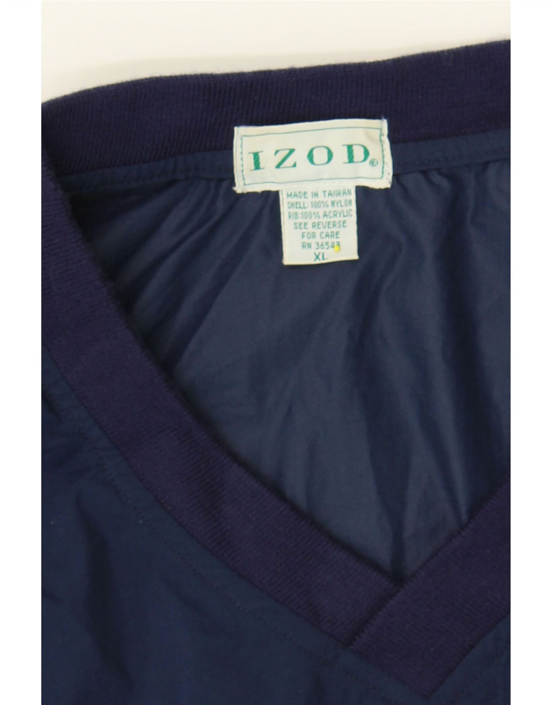 IZOD Mens Pullover Tracksuit Top XL Navy Blue Nylon Vintage Izod and Second-Hand Izod from Messina Hembry 