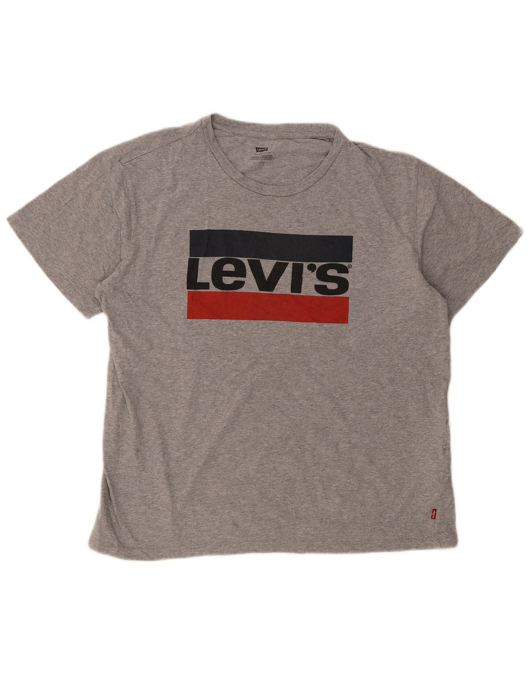 Levi's Herre grafisk T-shirt Top Stor grå flækket bomuld