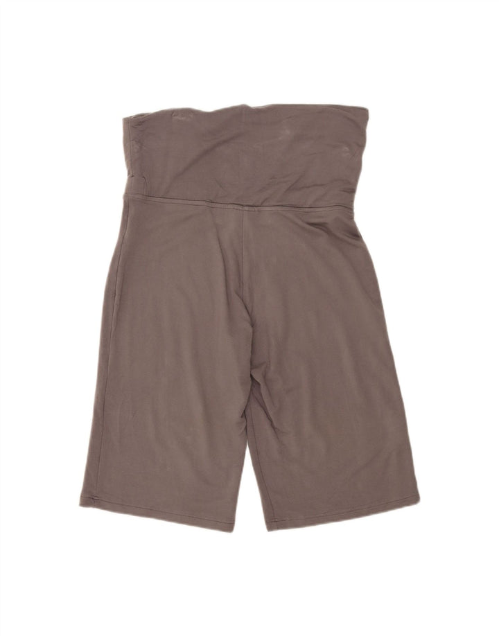 REEBOK Womens Sport Shorts UK 12 Medium Grey Cotton
