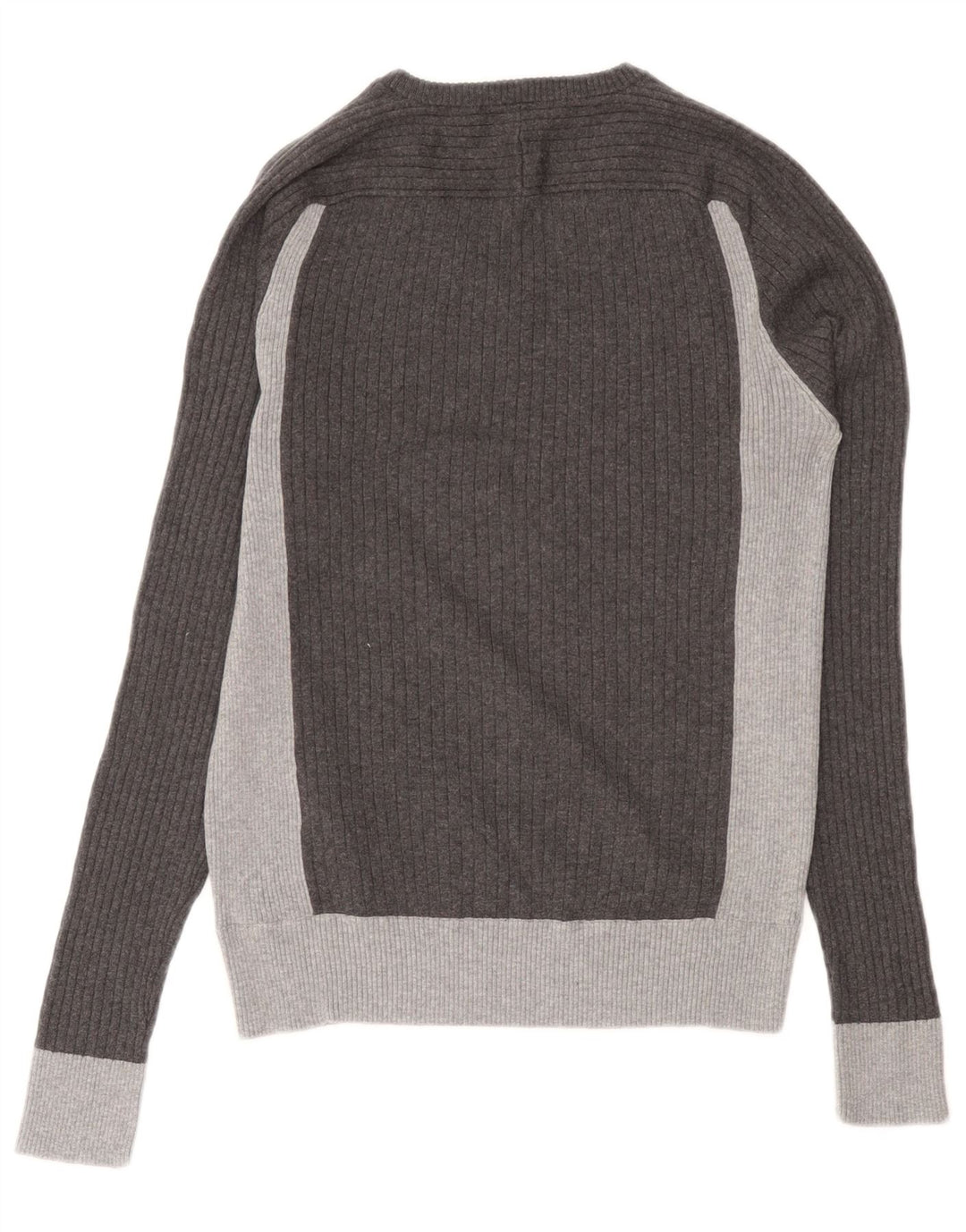 Gas Herre V-hals sweater Medium Grå Colourblock Bomuld