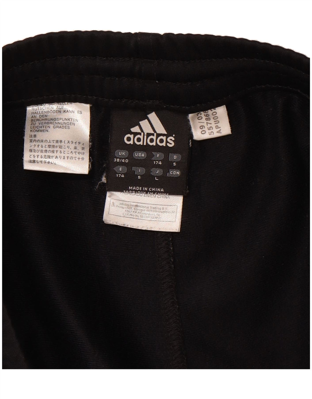 ADIDAS Mens Tracksuit Trousers XL Black Colourblock Polyester Vintage Adidas and Second-Hand Adidas from Messina Hembry 