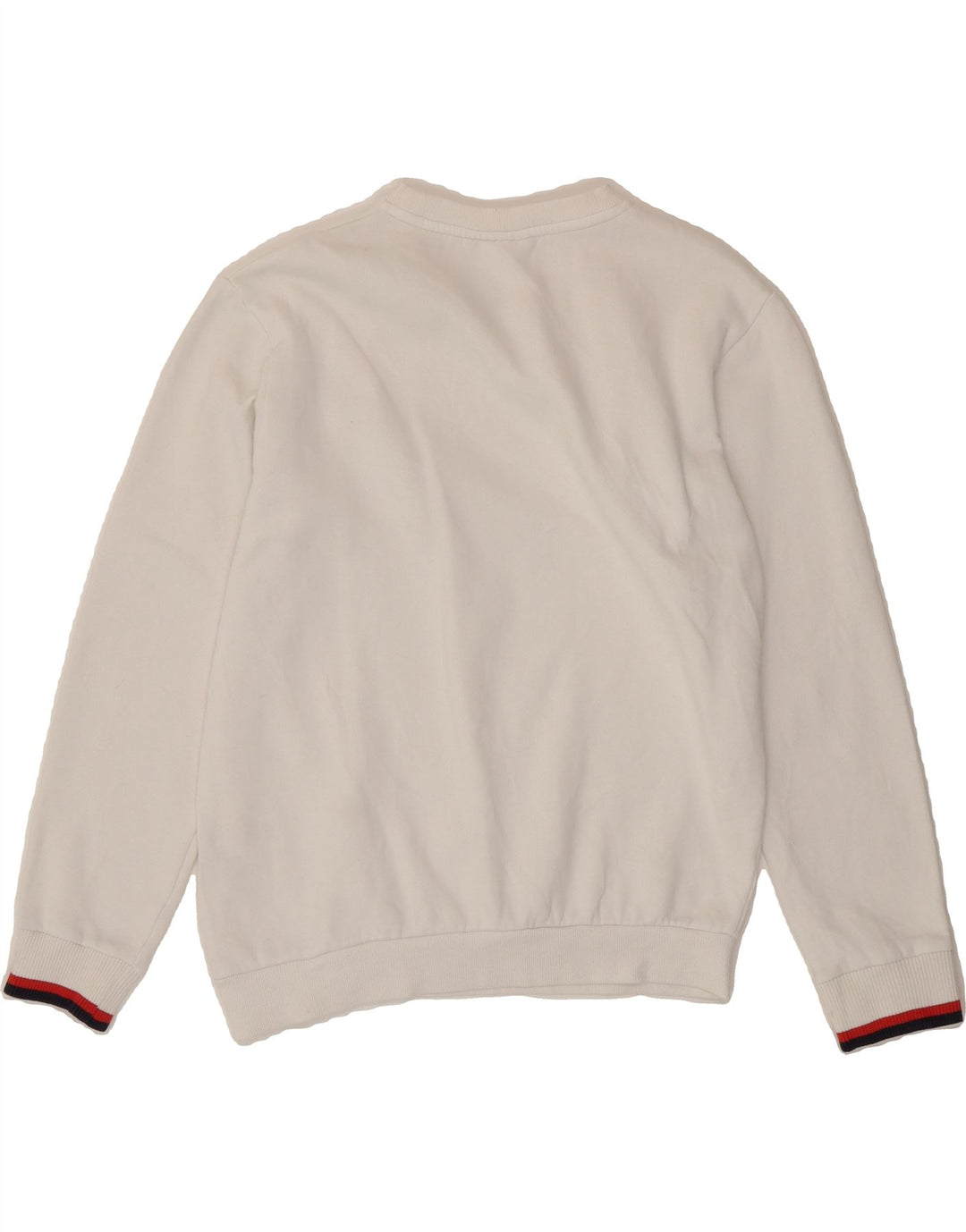 FILA Womens Oversized Sweatshirt Jumper UK 6 XS White Cotton Vintage Fila and Second-Hand Fila from Messina Hembry 