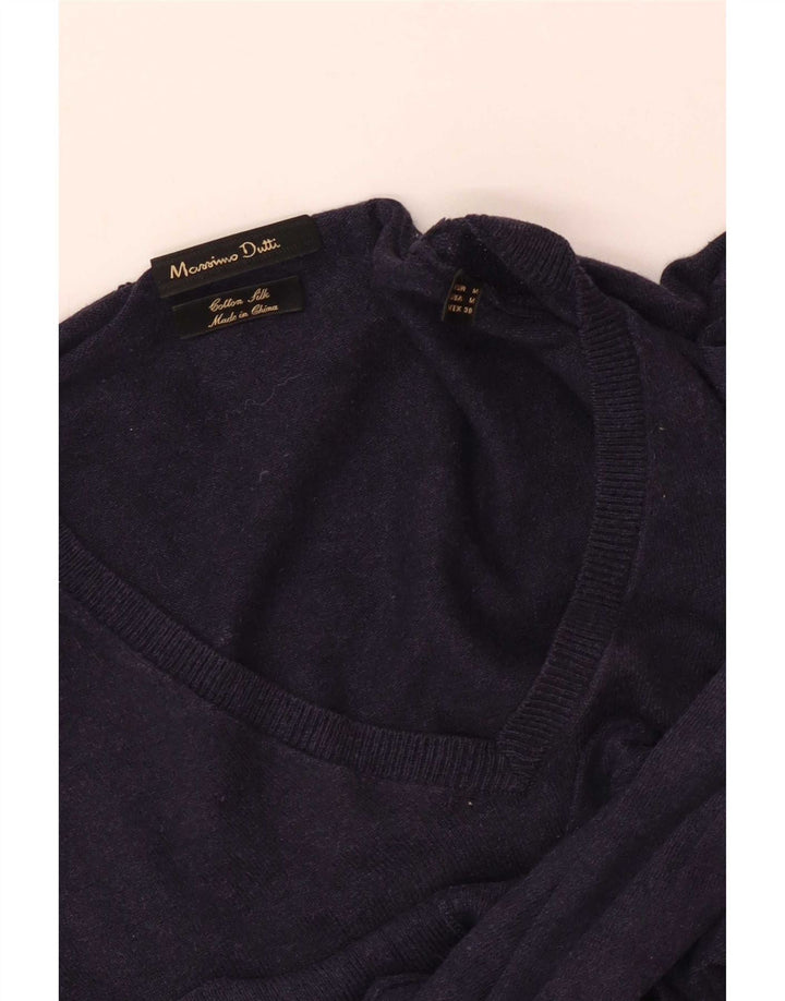 Massimo Dutti Herre V-hals sweater Medium Marineblå