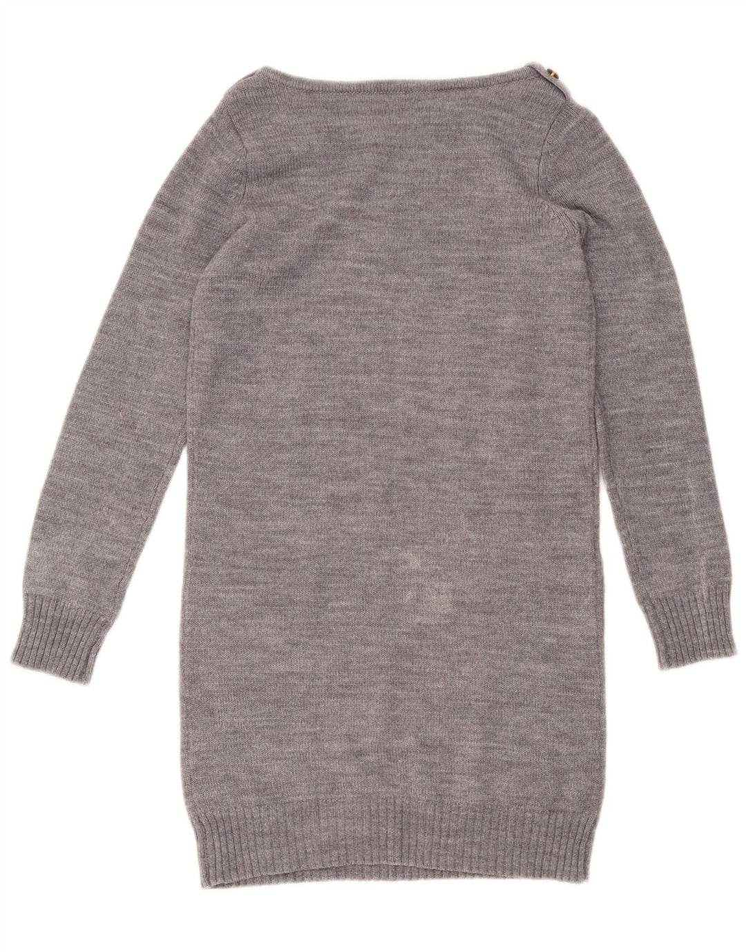 Oasis Dame Jumper Dress UK 10 Small Grey Flecked Wool