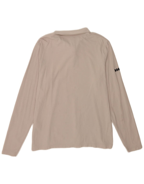 Helly Hansen Langærmet Polo Shirt til mænd XL Beige Polyamid