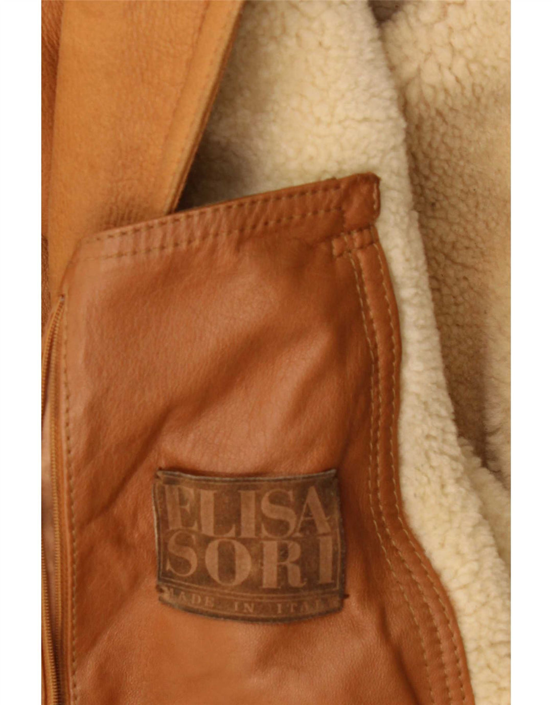 Vintage Shearling Jacket til mænd UK 40 Large Brown