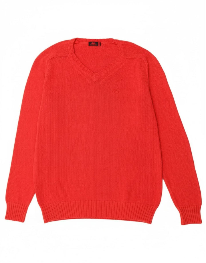Kappa Herre V-hals sweater Medium Rød Bomuld