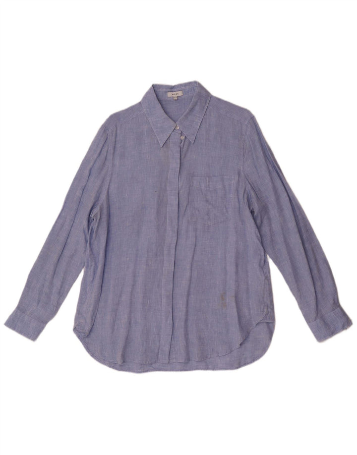Reiss Dameskjorte UK 14 Large Blue Linen