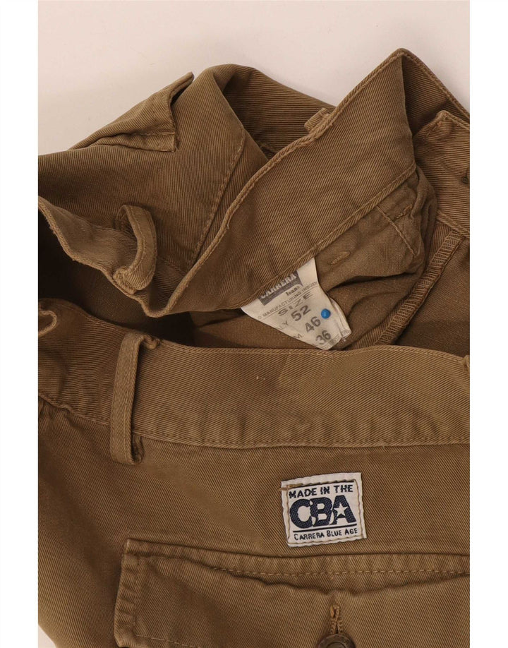 Carrera Herre Straight Cargo Bukser W36 L33 Beige Bomuld