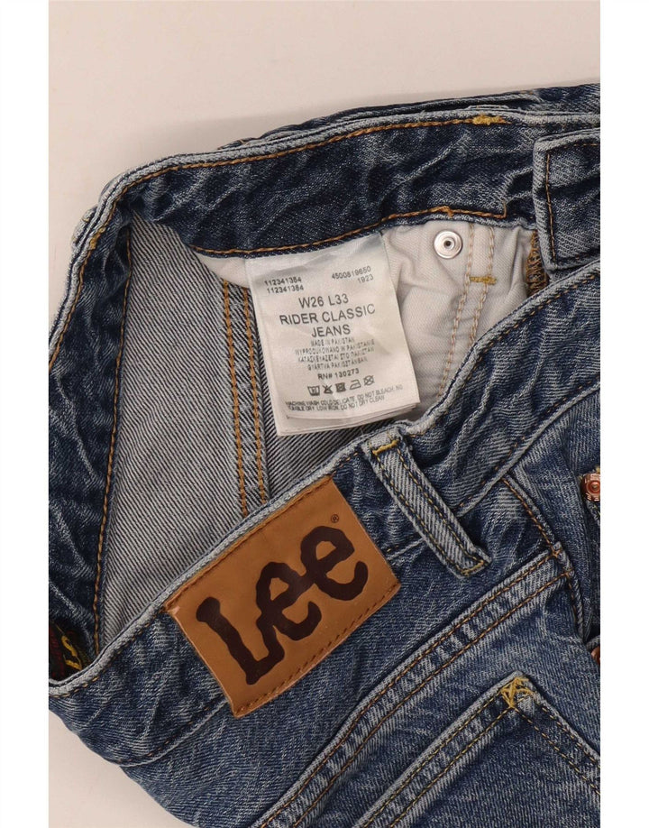 Lee Dame Rider Classic Straight Jeans W26 L30 Blå Bomuld