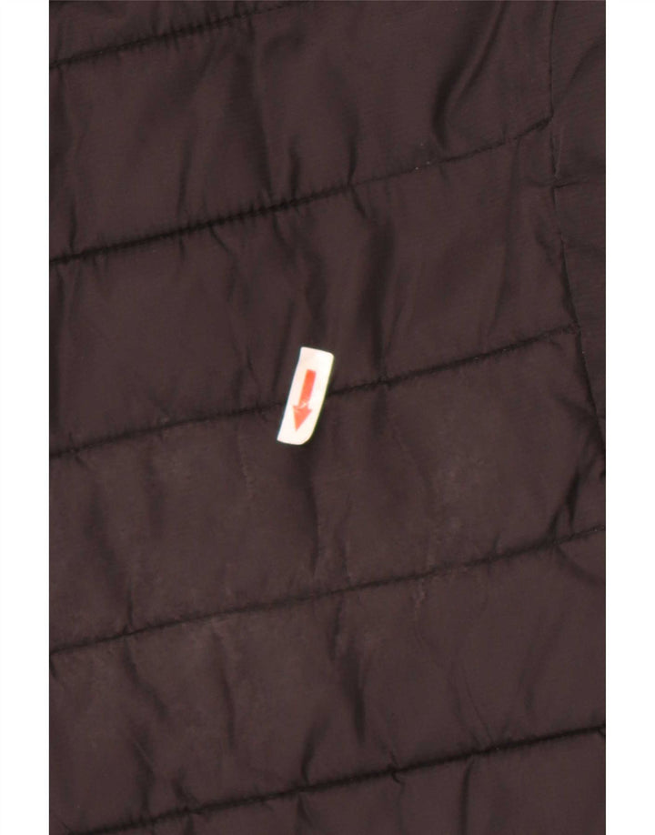 Ellesse Dame Hætte Vendbar Polstret Jakke UK 10 Lille Grå Nylon