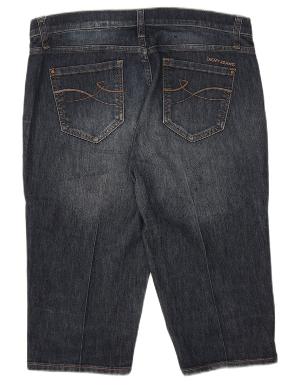 Dkny Dame Bermuda Denim Shorts US 8 Medium W32 Marineblå Bomuld