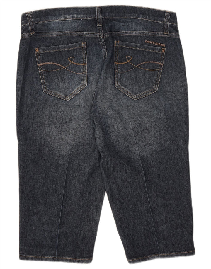 Dkny Dame Bermuda Denim Shorts US 8 Medium W32 Marineblå Bomuld