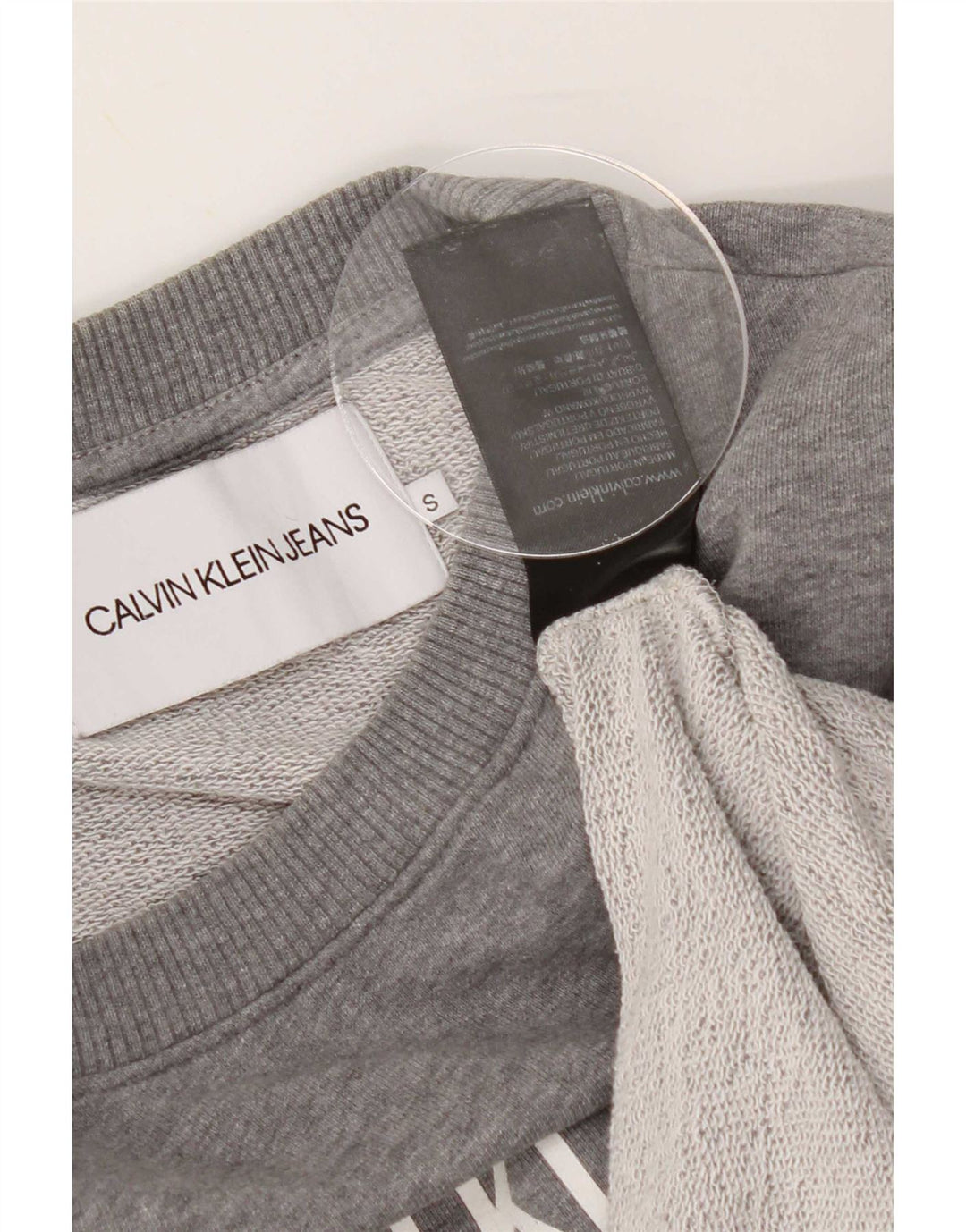 Calvin Klein Jeans Herre Grafisk Sweatshirt Jumper Lille Grå Bomuld