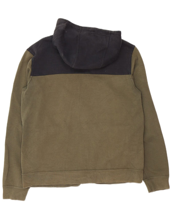 Nike Hættetrøje med lynlås til mænd Stor Khaki Colourblock Bomuld