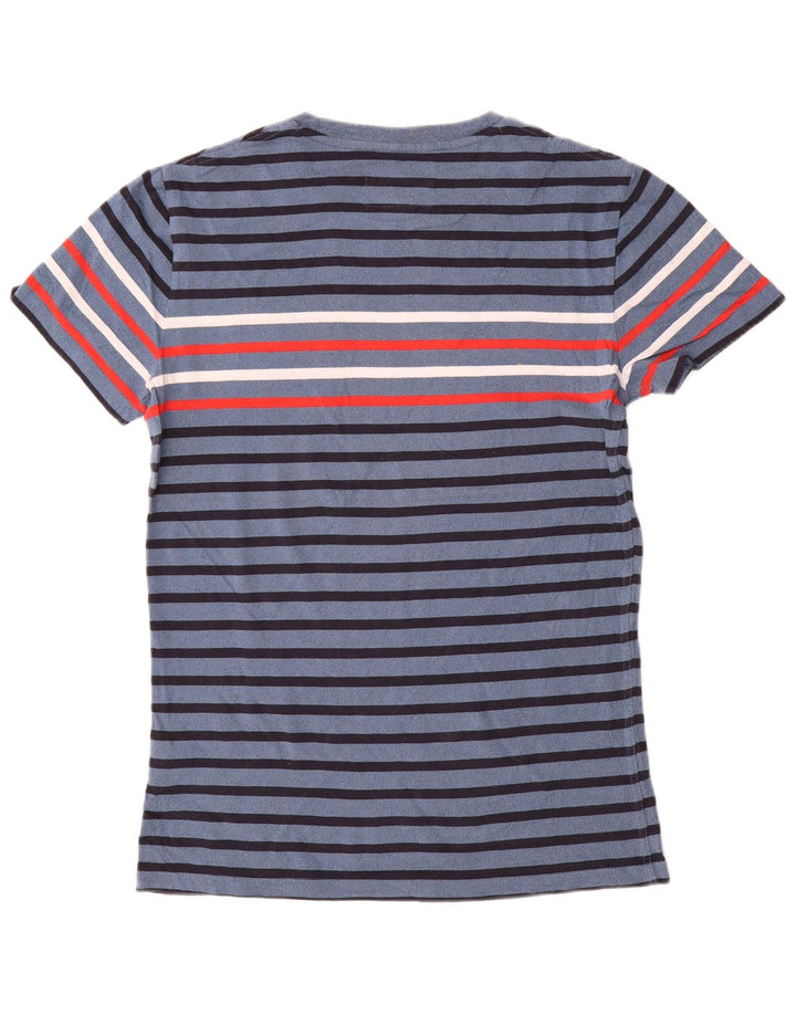 Superdry T-shirt til mænd, medium marineblå stribet bomuld