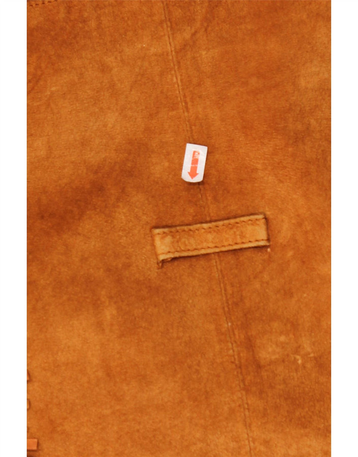 VINTAGE Herre ruskindsjakke EU 54 2XL Brunt Læder