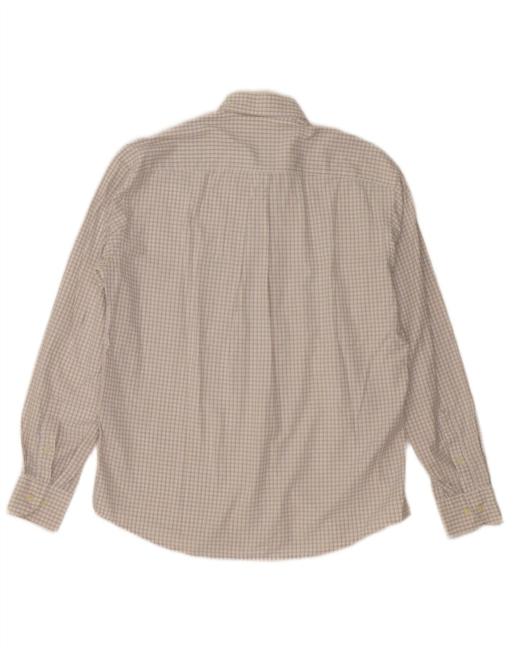 Sergio Tacchini Herreskjorte Stor Beige Gingham Bomuld