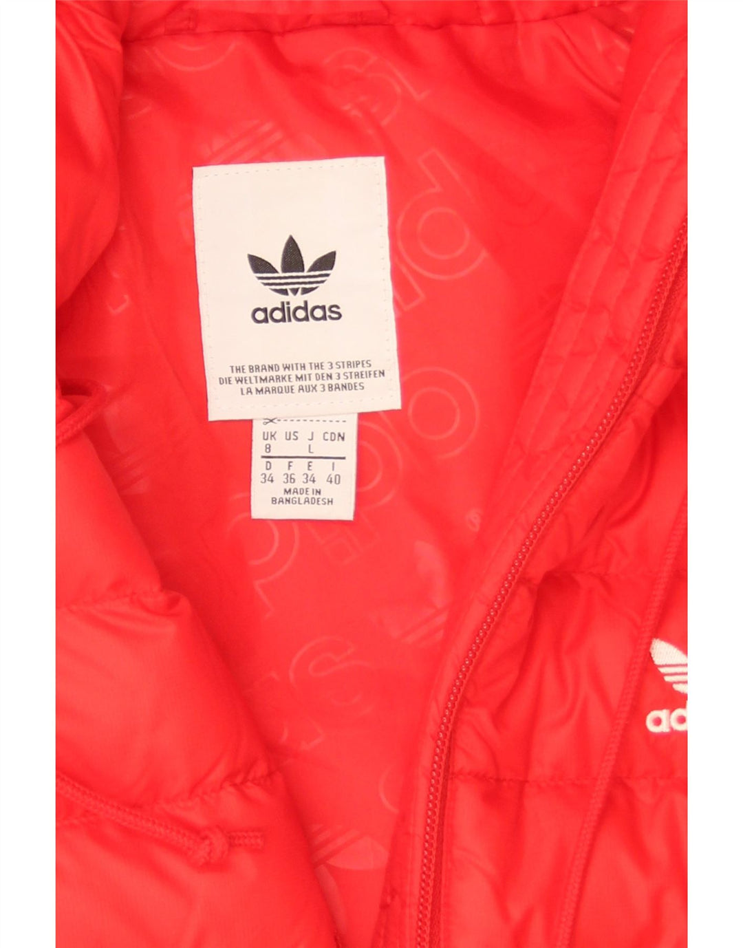 Adidas hættejakke til kvinder UK 8 Lille rød polyamid