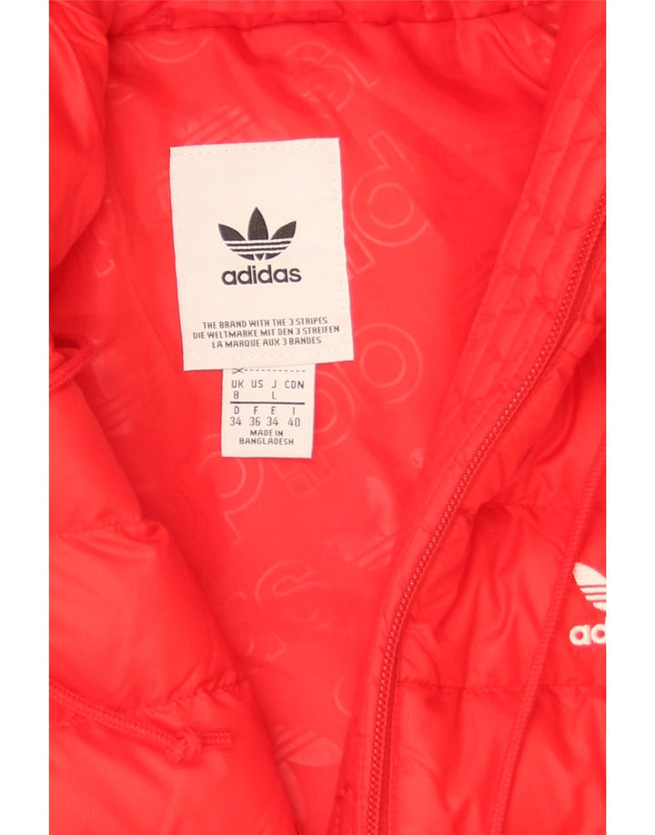 Adidas hættejakke til kvinder UK 8 Lille rød polyamid