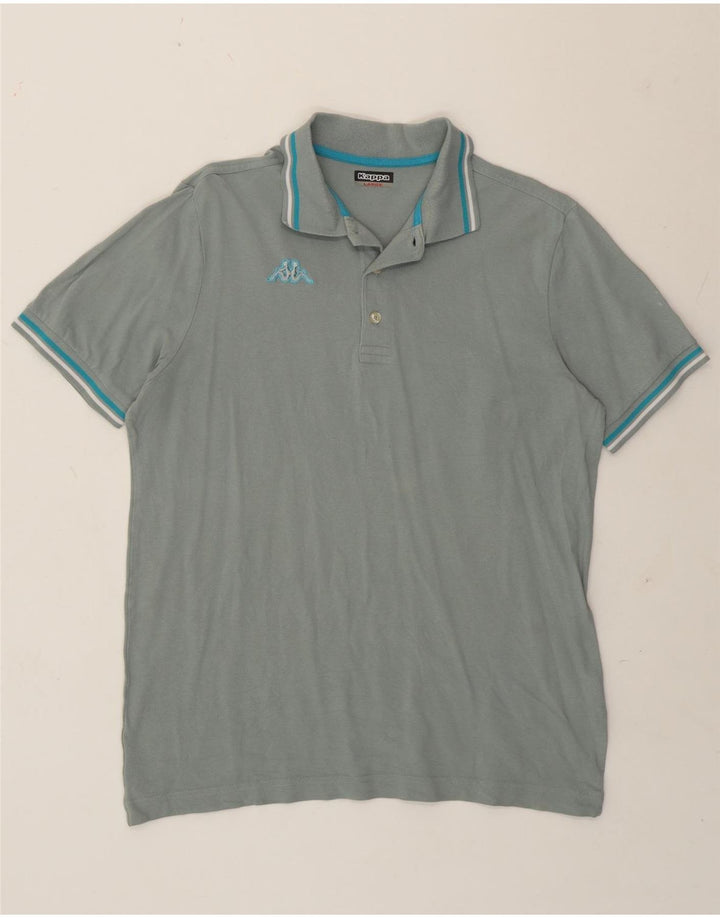 Kappa herre poloshirt, stor grå bomuld
