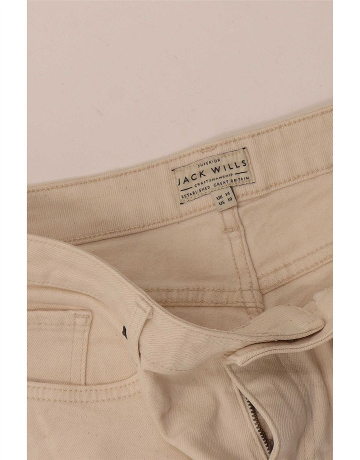 Jack Wills Dame denim Shorts UK 14 Large W32 Off White