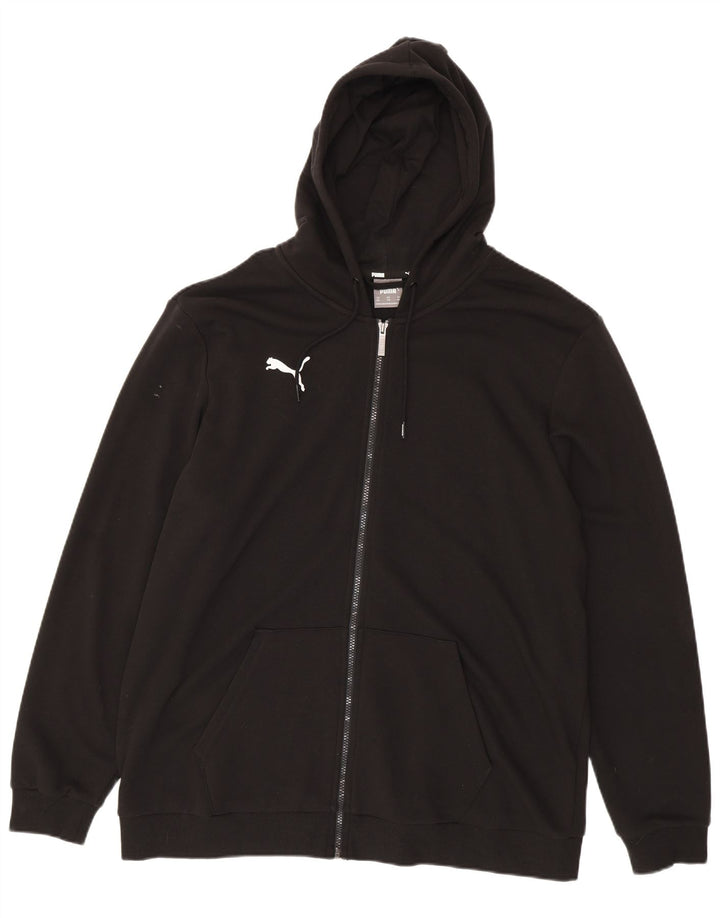 Puma Hættetrøje med lynlås til mænd 2XL sort bomuld