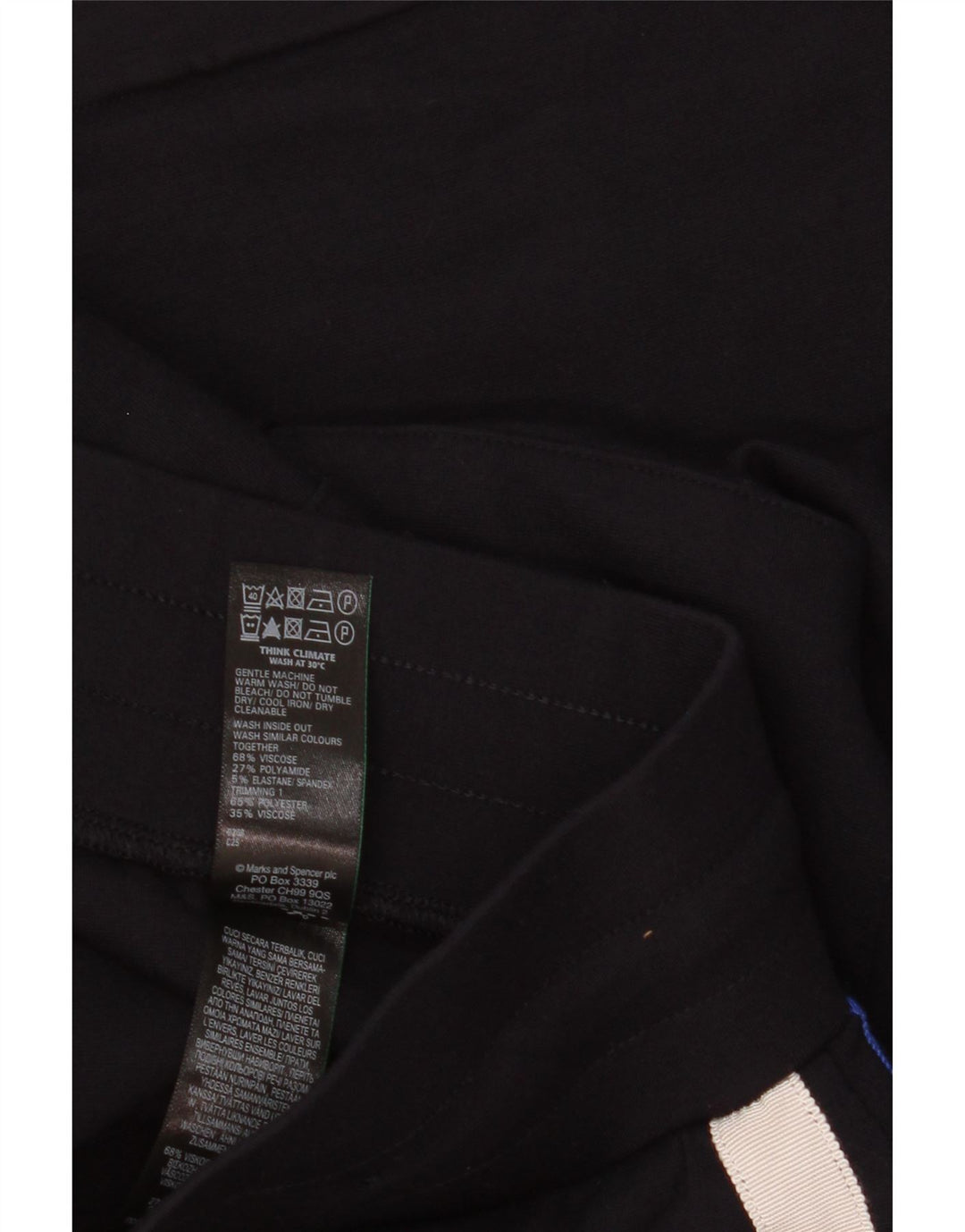 Marks & Spencer Træningsdragtsbukser til kvinder UK 10 Small Navy Blue Colourblock