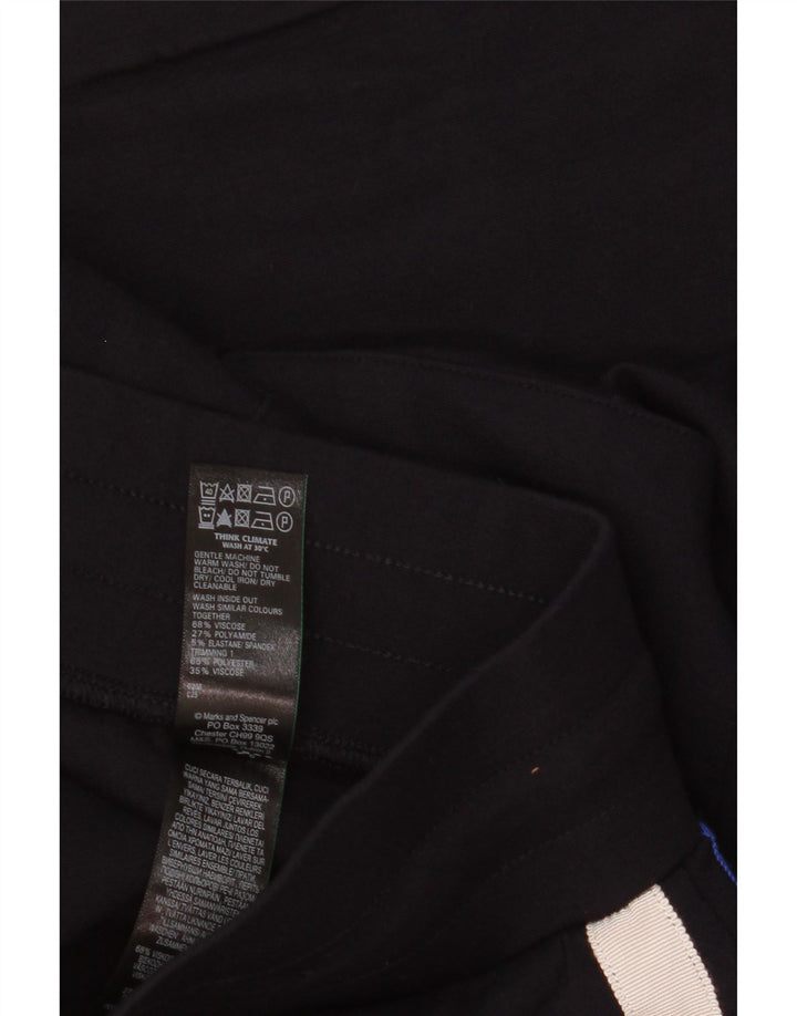 Marks & Spencer Træningsdragtsbukser til kvinder UK 10 Small Navy Blue Colourblock