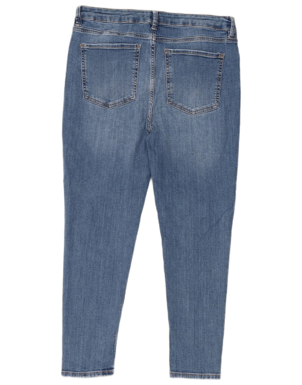 Marks & Spencer Womens The Ivy Crop Skinny Jeans UK 16 Large W32 L25 Blue