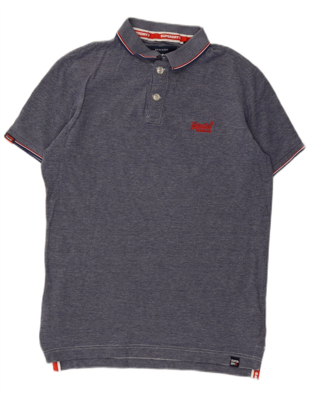 Superdry Poloshirt til mænd Medium Blue Flecked Bomuld