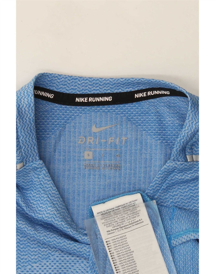 Nike Herre Dri Fit T-Shirt Top Lille blå Flecked Polyester