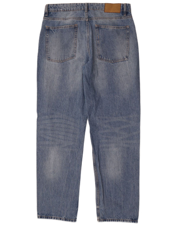 Zara Straight Jeans til mænd EU 42 Large W32 L32 Blå Bomuld