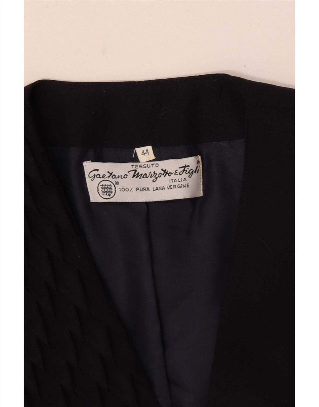 Marzotto Dame Dobbeltradet Blazer Jacket IT 44 Medium Navy Blue