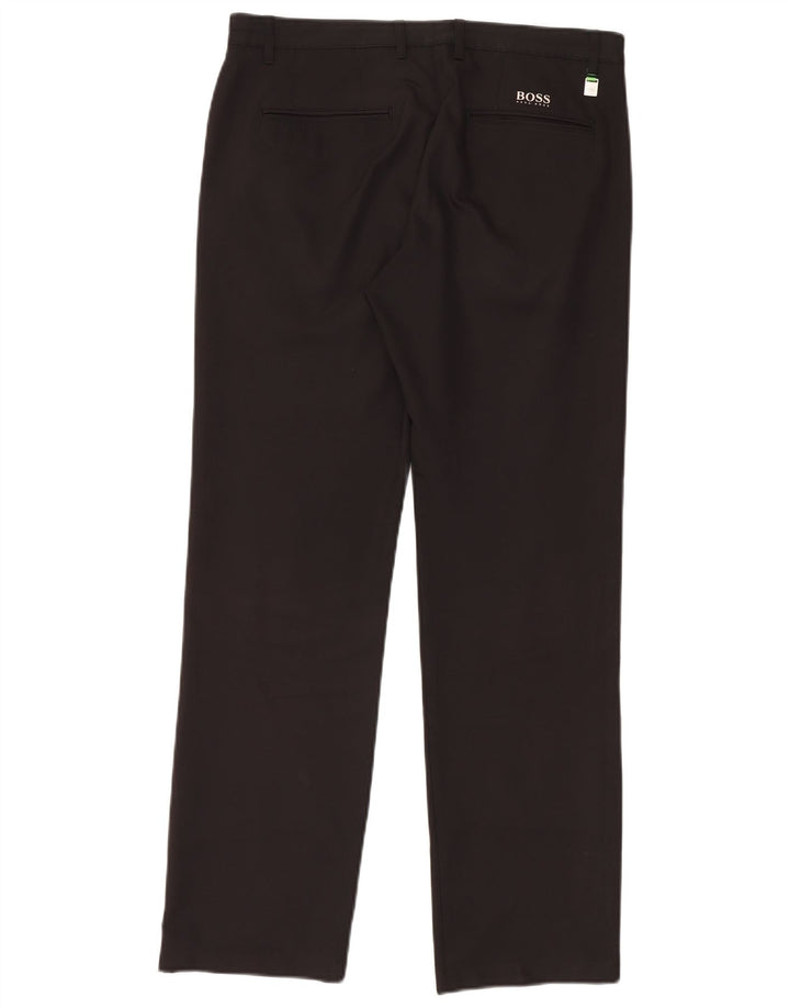 Hugo Boss Herre Slim Fit Chino Bukser IT 48 Medium W34 L32 Sort Polyester