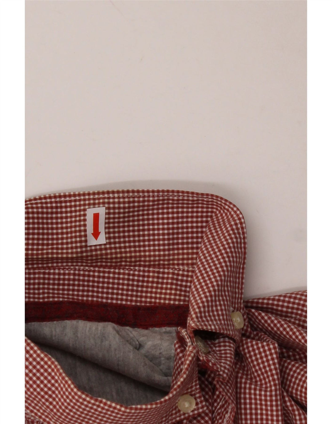 SUPERDRY Herreskjorte XL Rød Gingham Bomuld