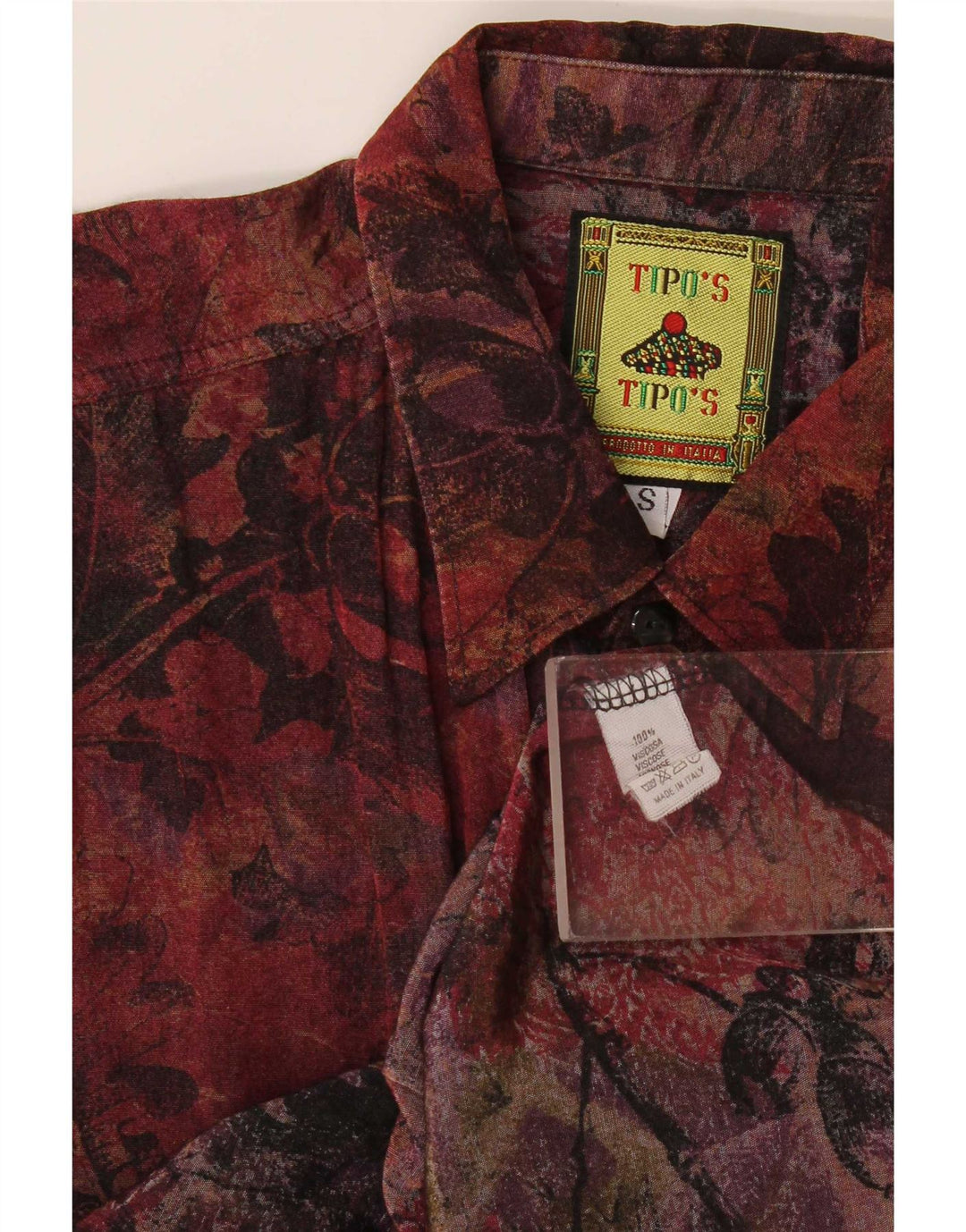 Tipo' S Herreskjorte Lille Burgundy Floral Viscose