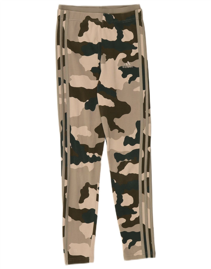 ADIDAS Dame Tight Fit Leggings UK 4/6 XS Flerfarvet Camouflage