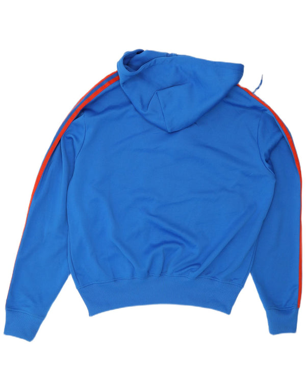 Adidas Hættetrøje med lynlås til mænd Stor blå polyester