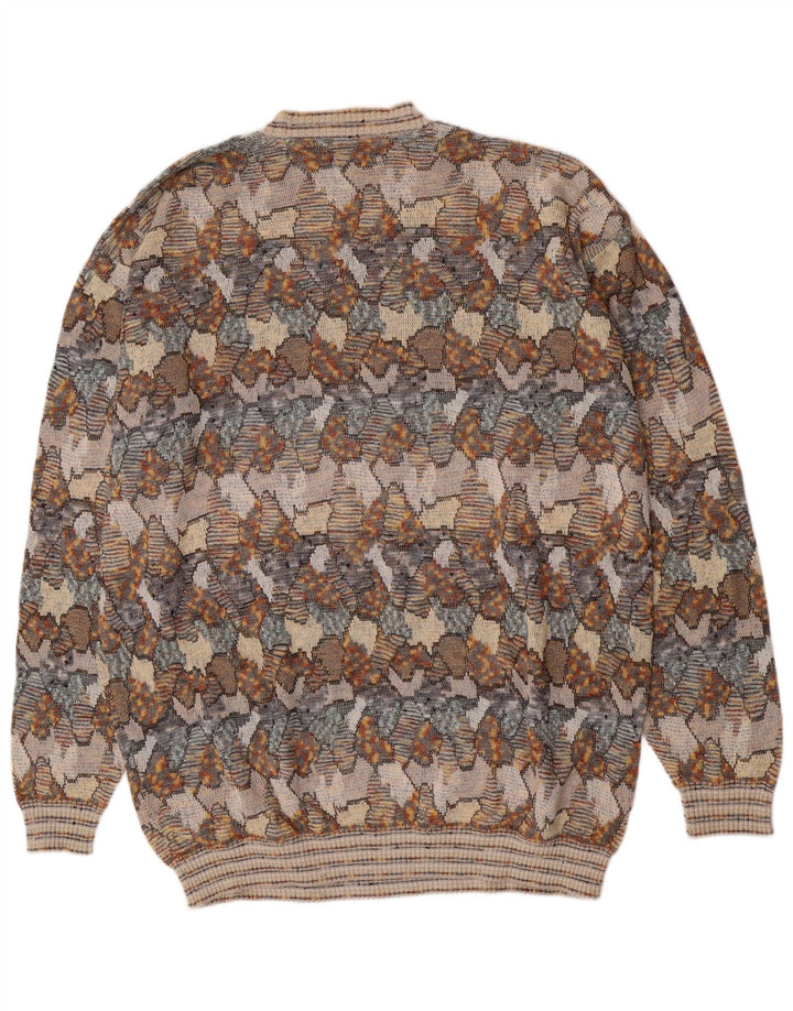 Suspense Herre abstrakt mønster rund hals sweater IT 54 XL grå
