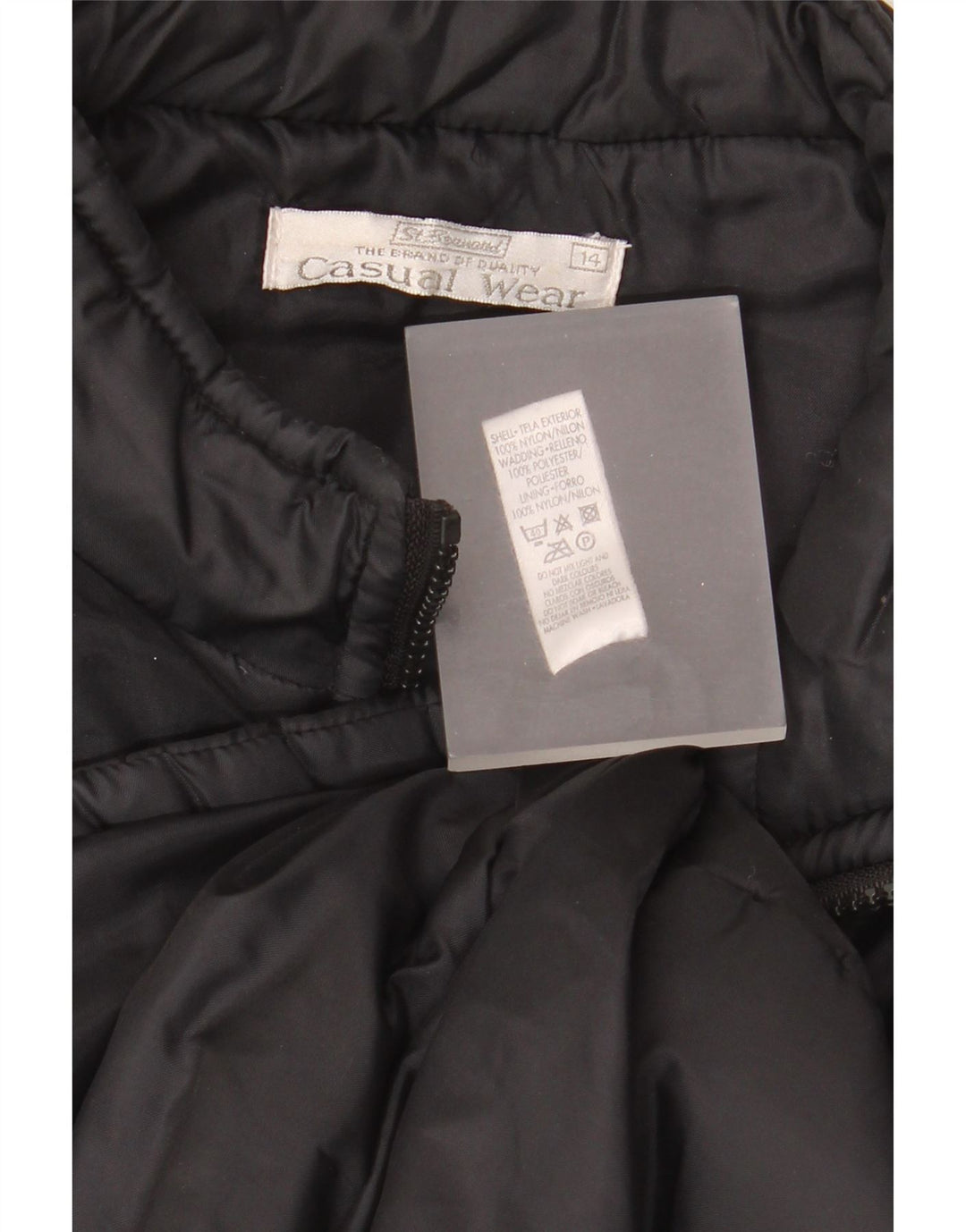 St. Bernard Dame Polstret Gilet UK 14 Large Black Nylon