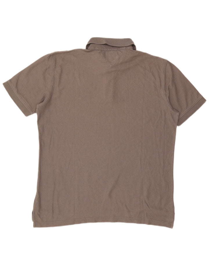 Tommy Hilfiger Herre Regular Fit Polo Shirt XL Grå Bomuld